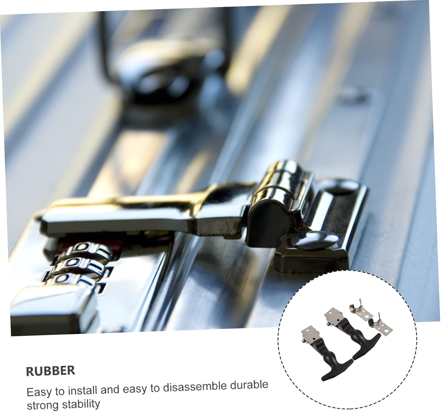 2Pcs T-Handle Rubber Draw Latches Hood Catch Waterproof Tool Box Hasp with Bracket Suitable for Vehicle Engine and Storage