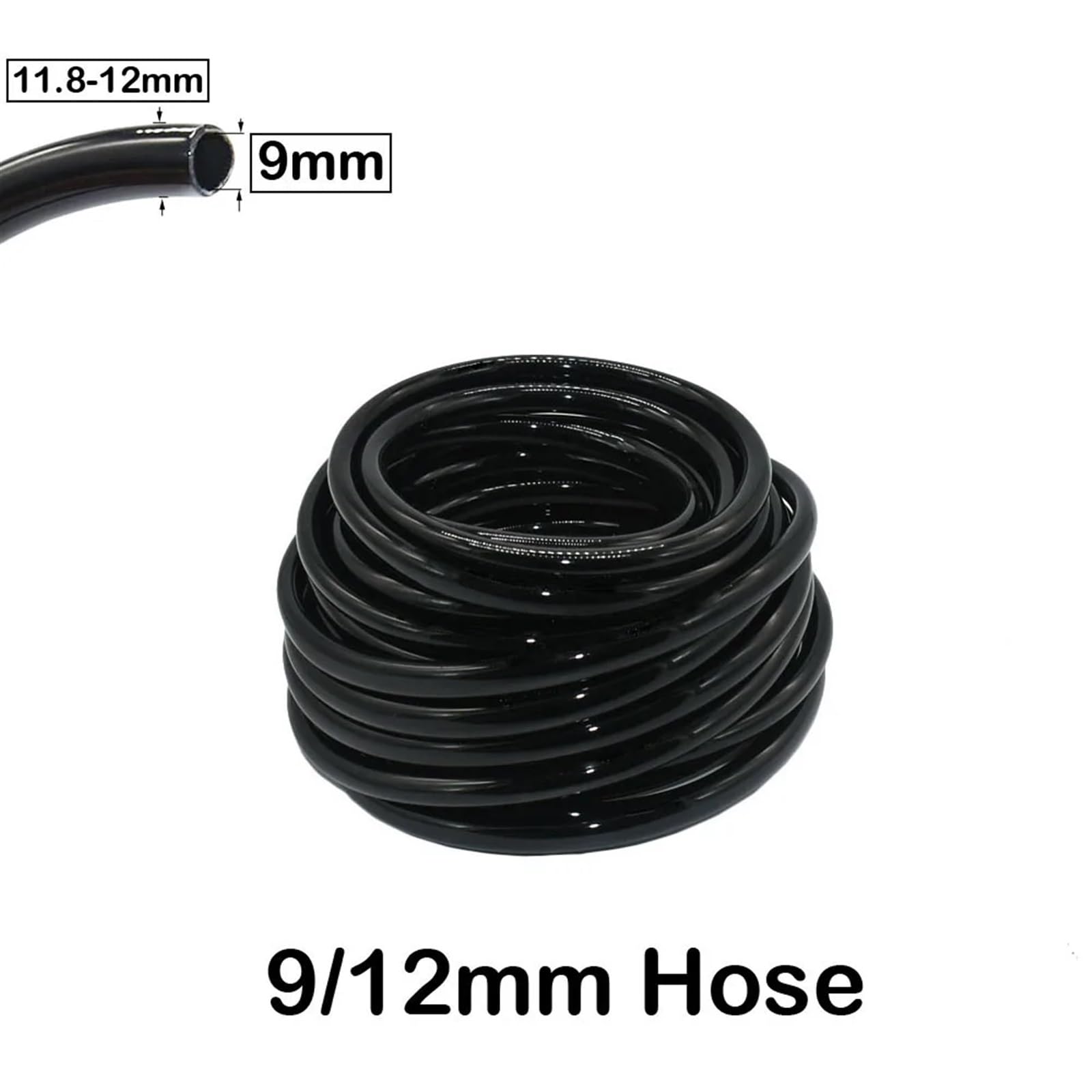 Schlauch 2m-50m 4/7mm 8/11 9/12mm Gartenbewässerung PVC-Rohr Mikrobewässerungsschlauch Sprinkler mit 1/2'' 3/4'' Gewindeanschluss(8I11 x 15m)
