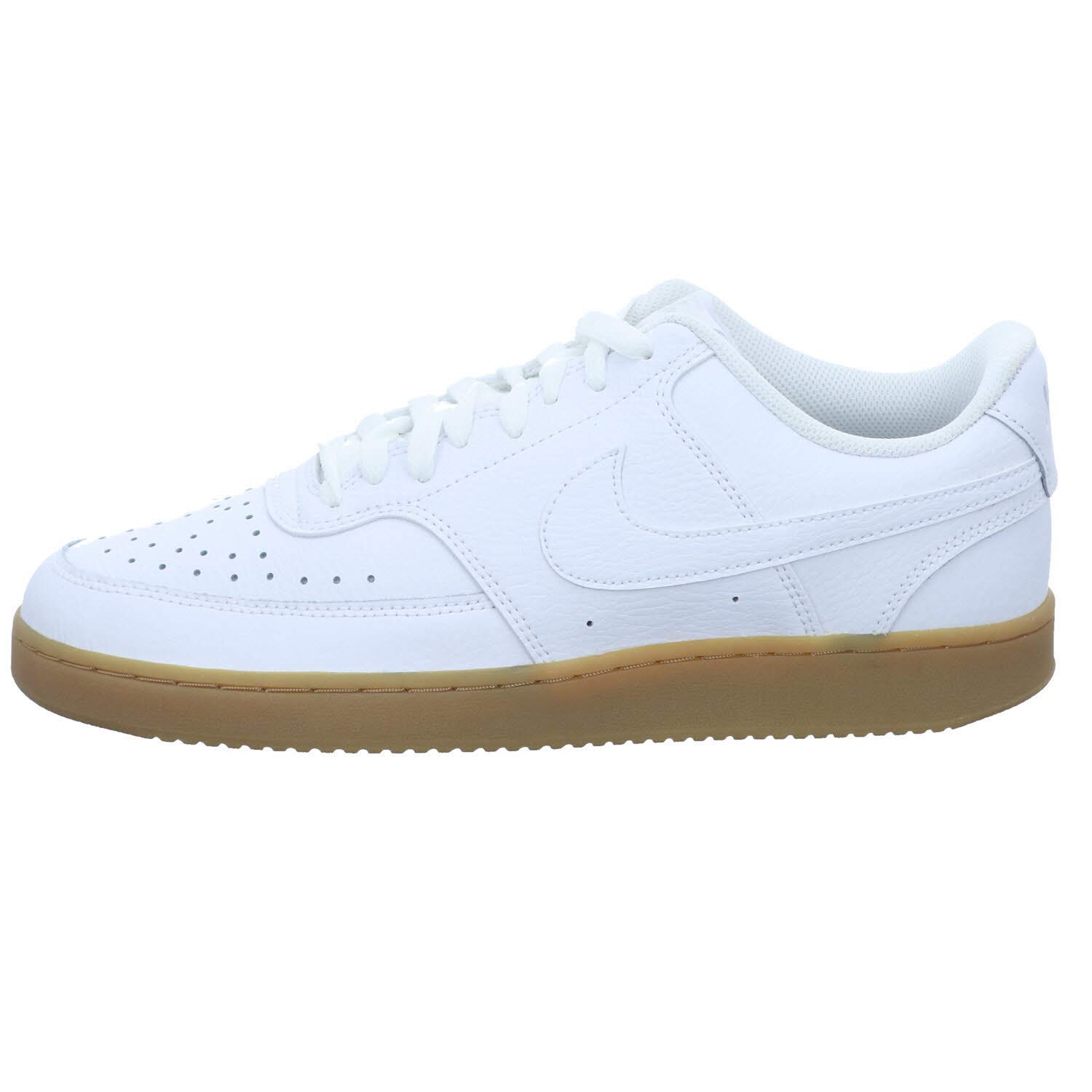 Nike Women's Court Vision LO Sneaker, White/White/Photon Dust/Gum Light Brown, 8.5