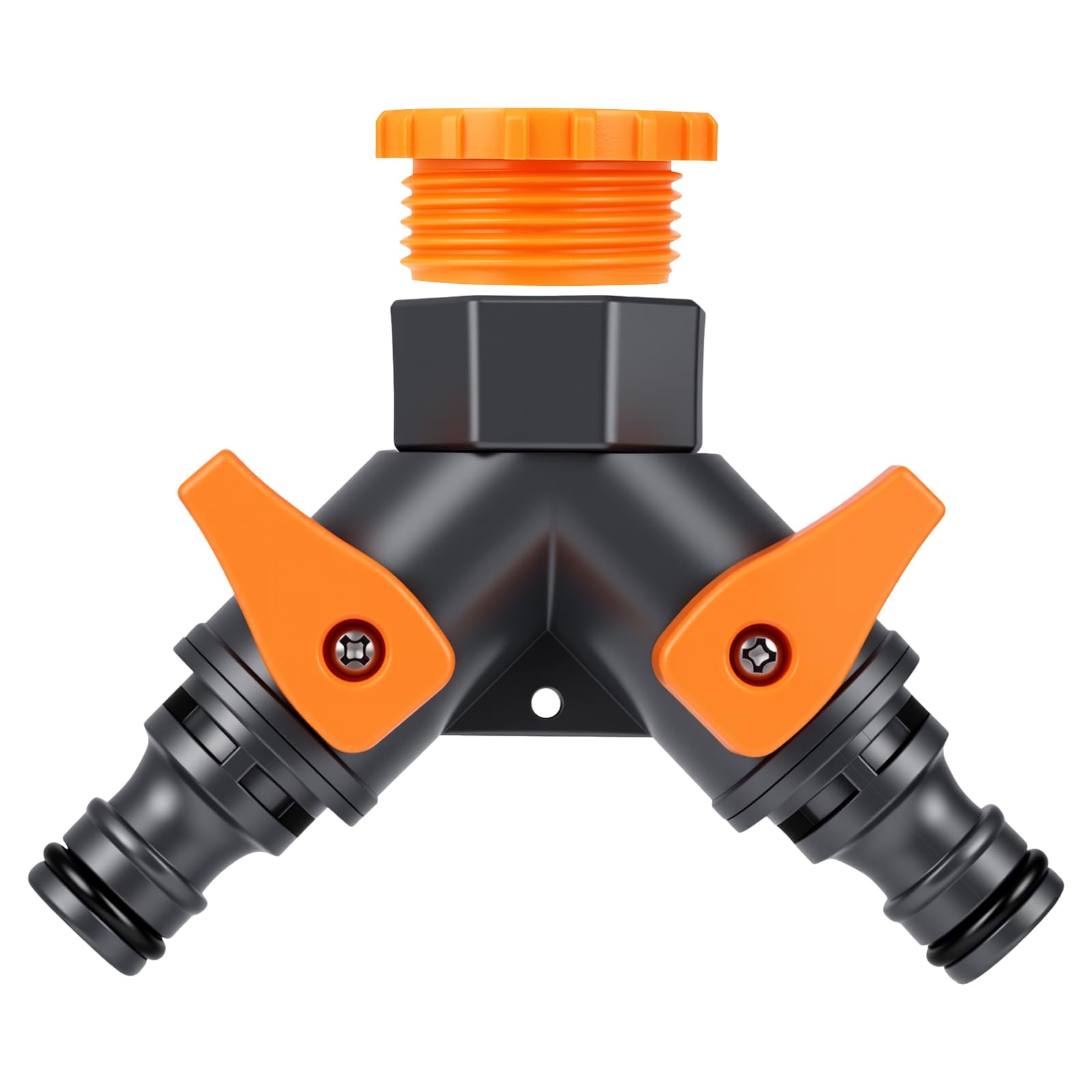 NUTKIT Garden Hose Splitter, Y Water Tap Splitter (Orange) — image 1