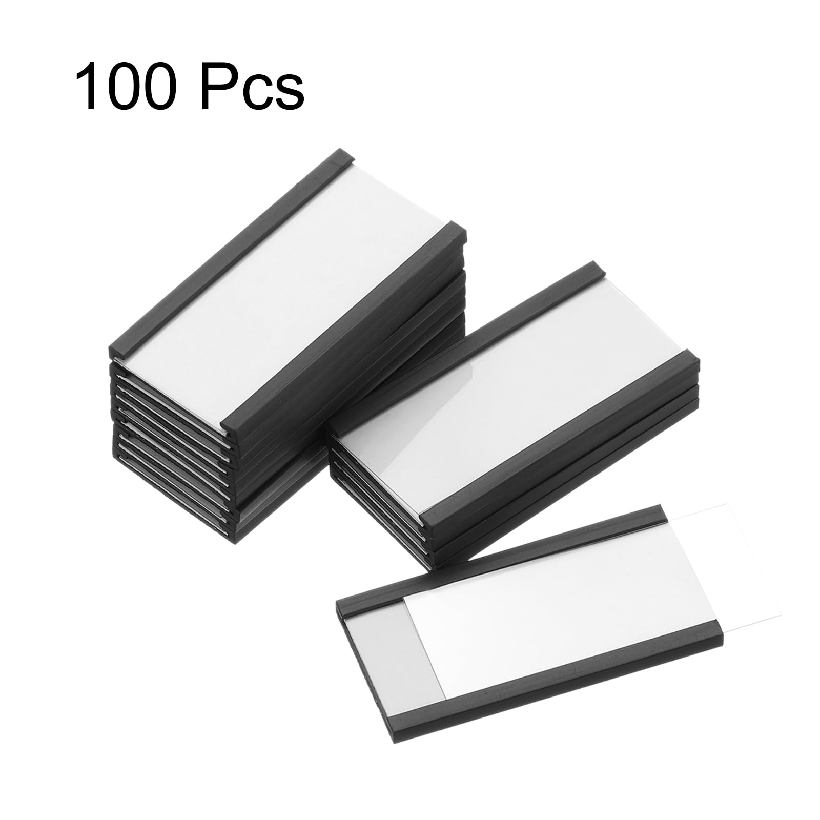 QUARKZMAN Lot de 100 Porte-Étiquettes Magnétiques en Caoutchouc 2" x 1"