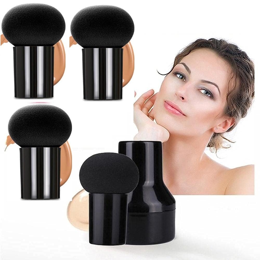 Beautiflame 6pcs Makeup Powder Puff with Case Mushroom Head Blender Sponge Applicator Foundation Puff 2