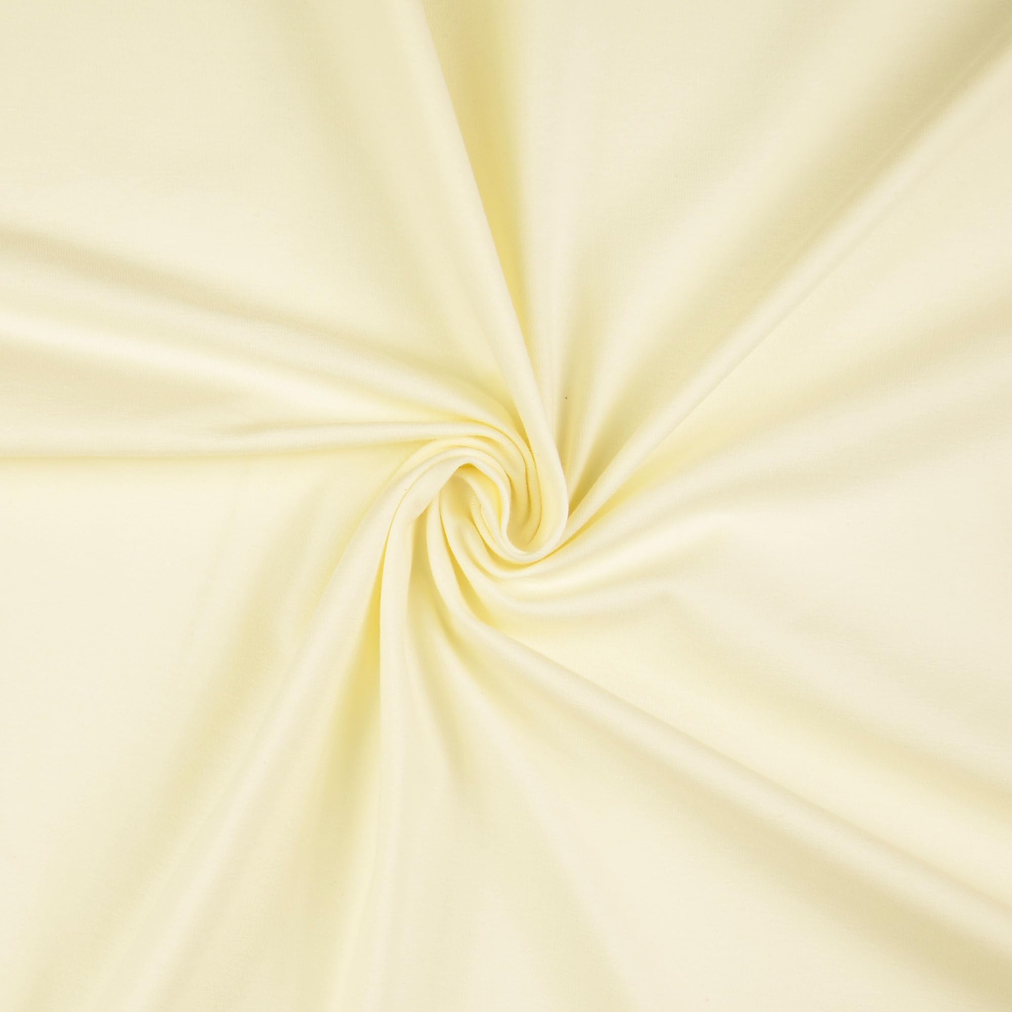 TheFabricTrade Cream Premium Plain Cotton Jersey Knit Fabric Elastic Lycra Stretch Textile Clothing Dressmaking T-Shirt Elastane Material - 25cm x 150cm (1/4 Metre) โ image 1