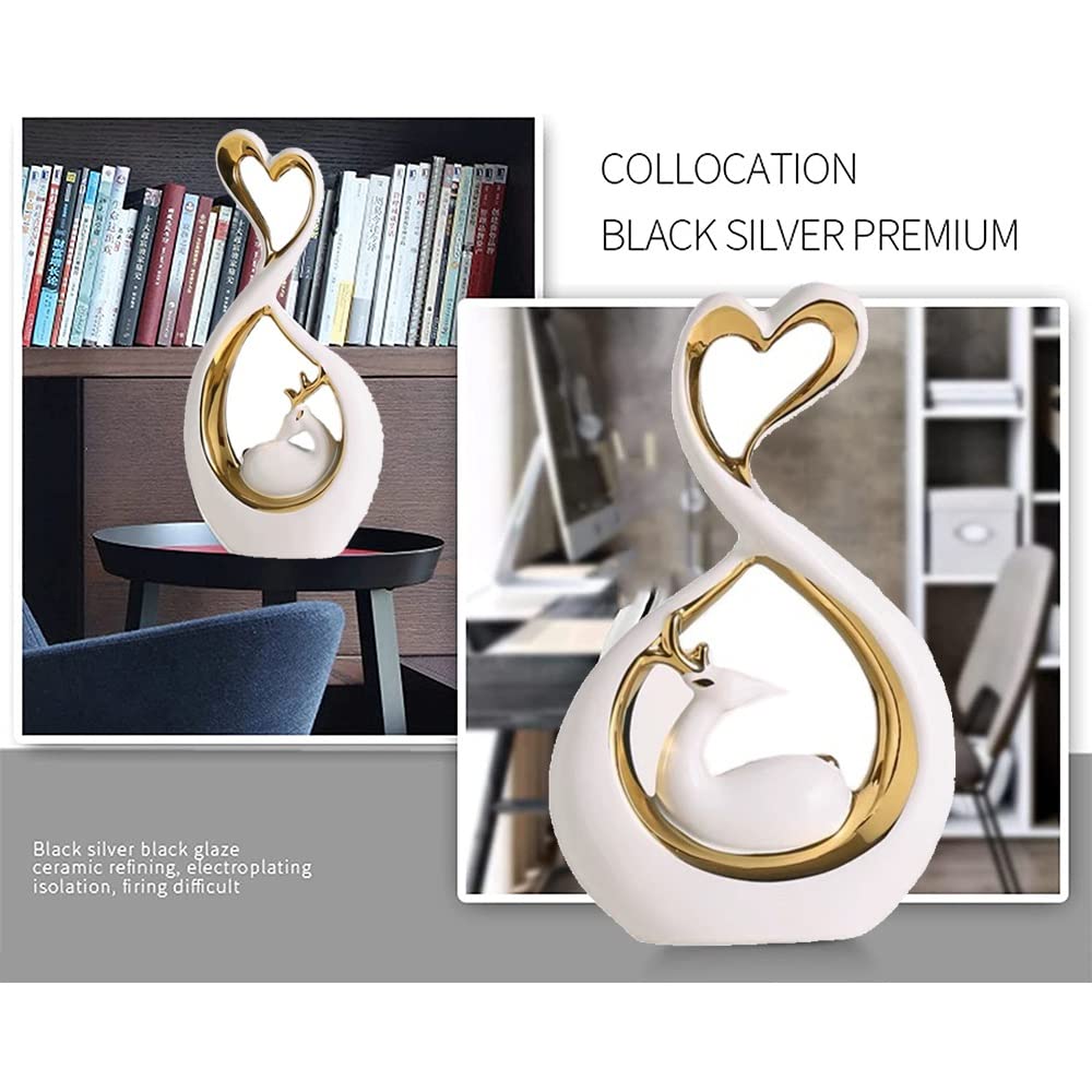 Home Decor Modern Art Abstract Art Statua in Ceramica, Stile Moderno Ornamenti Decorativi for Soggiorno, tavolino da caffè, Desktop for Ufficio