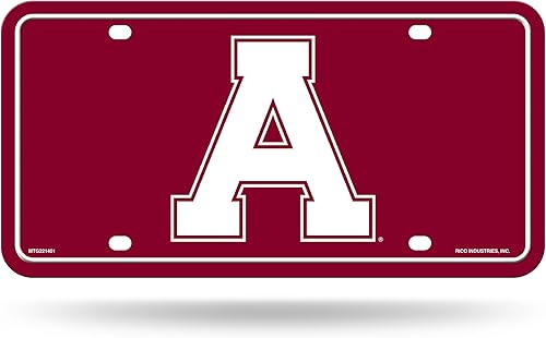 Miniatura 49 de NCAA etiqueta de metal para auto, negro