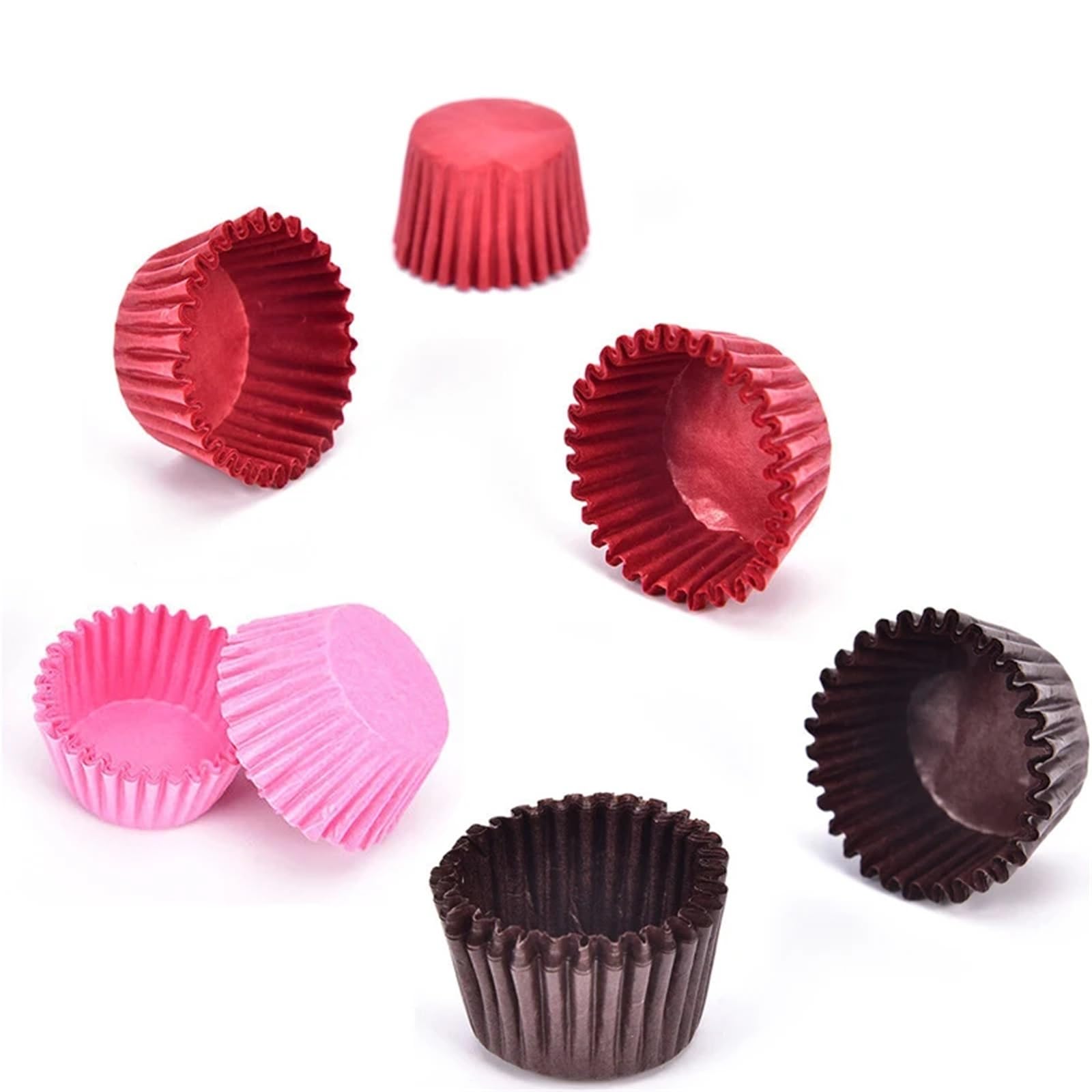 Gobelets en papier for gâteaux, Mini doublure de Cupcake, boîte à muffins cuisson, moules plateau, outils pâtisserie cuisine, 100/1000 pièces(Pink 1000pcs)