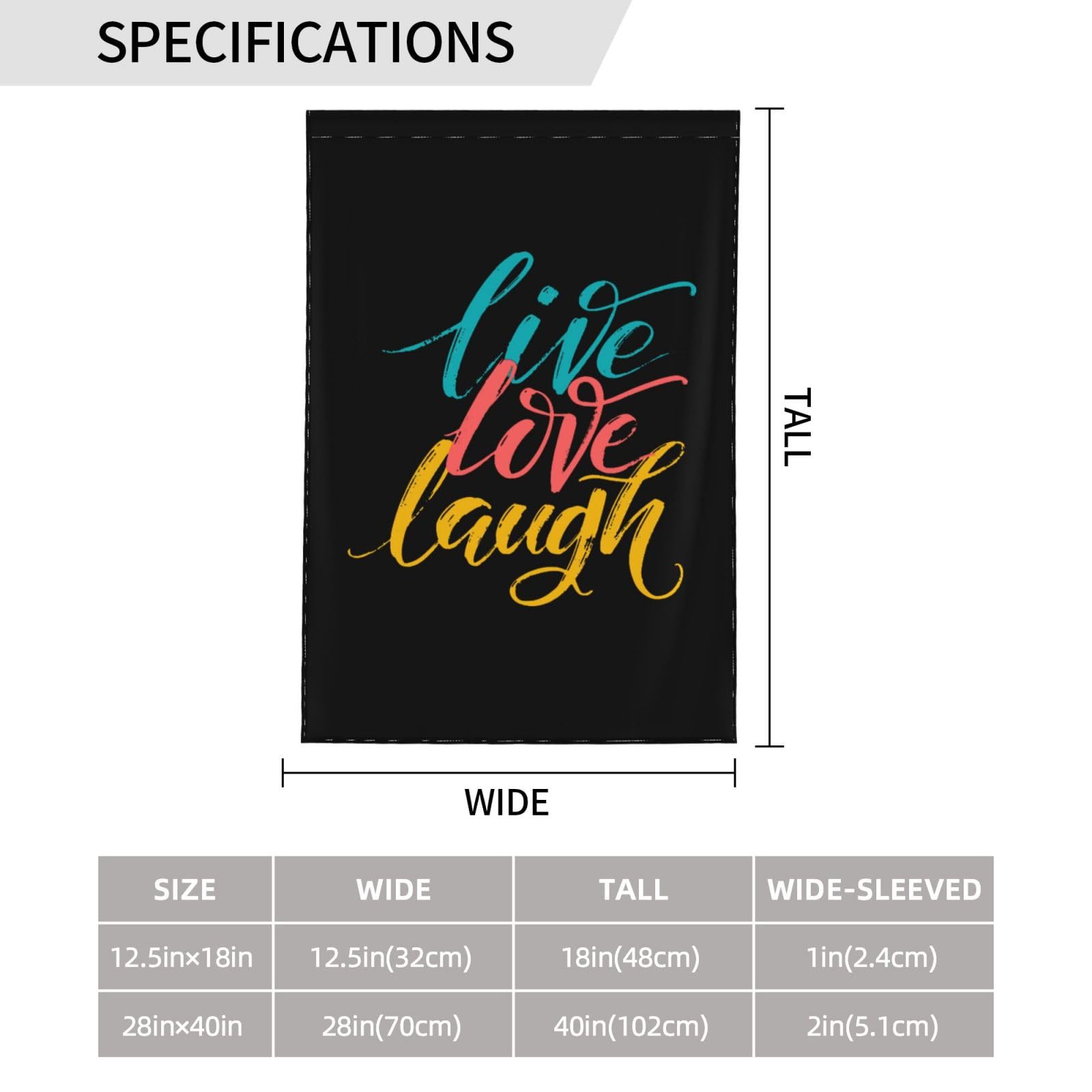 Amazon.com : Live Laugh Love Garden Flag Yard Flag Double Sided