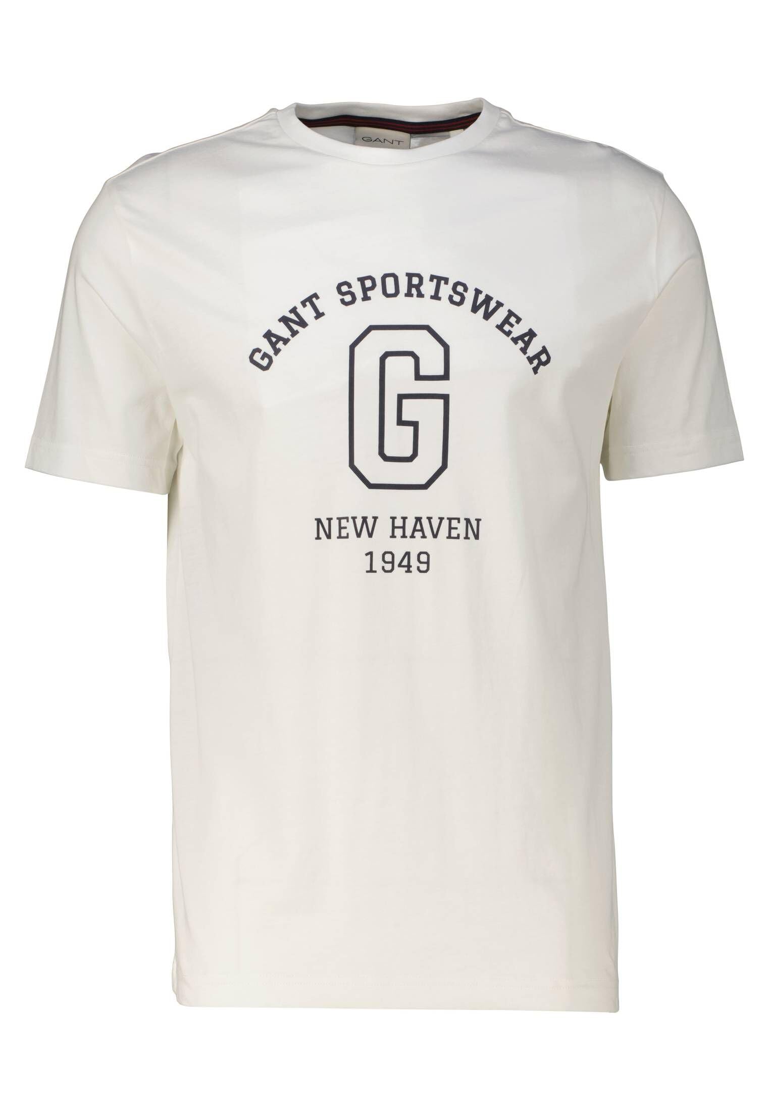 GANT Men's Graphic Ss Tshirt T-Shirt, Eggshell, L