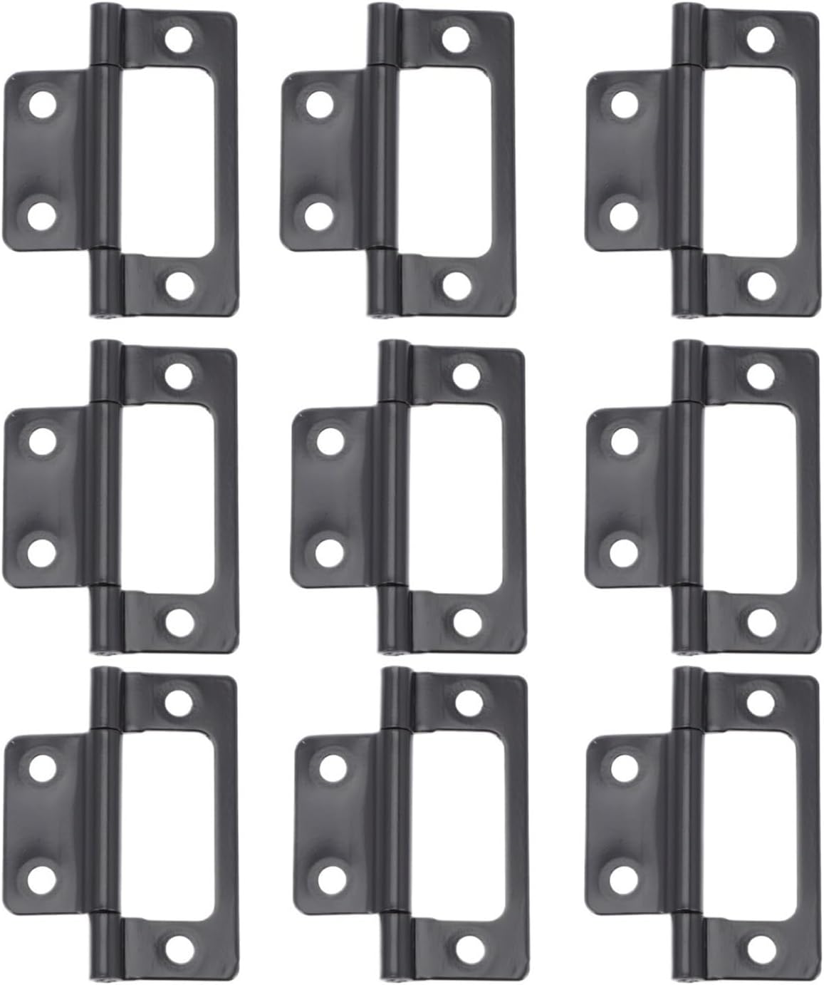 Overlay Cabinet Hinges Concealed Door Hinges 12pcs Black Door Hinge for Display Cabinet and Home