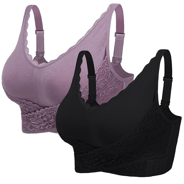 Buy Comfort Bras for Women Cross Front Push Up Wireless Lace Bra Wrap