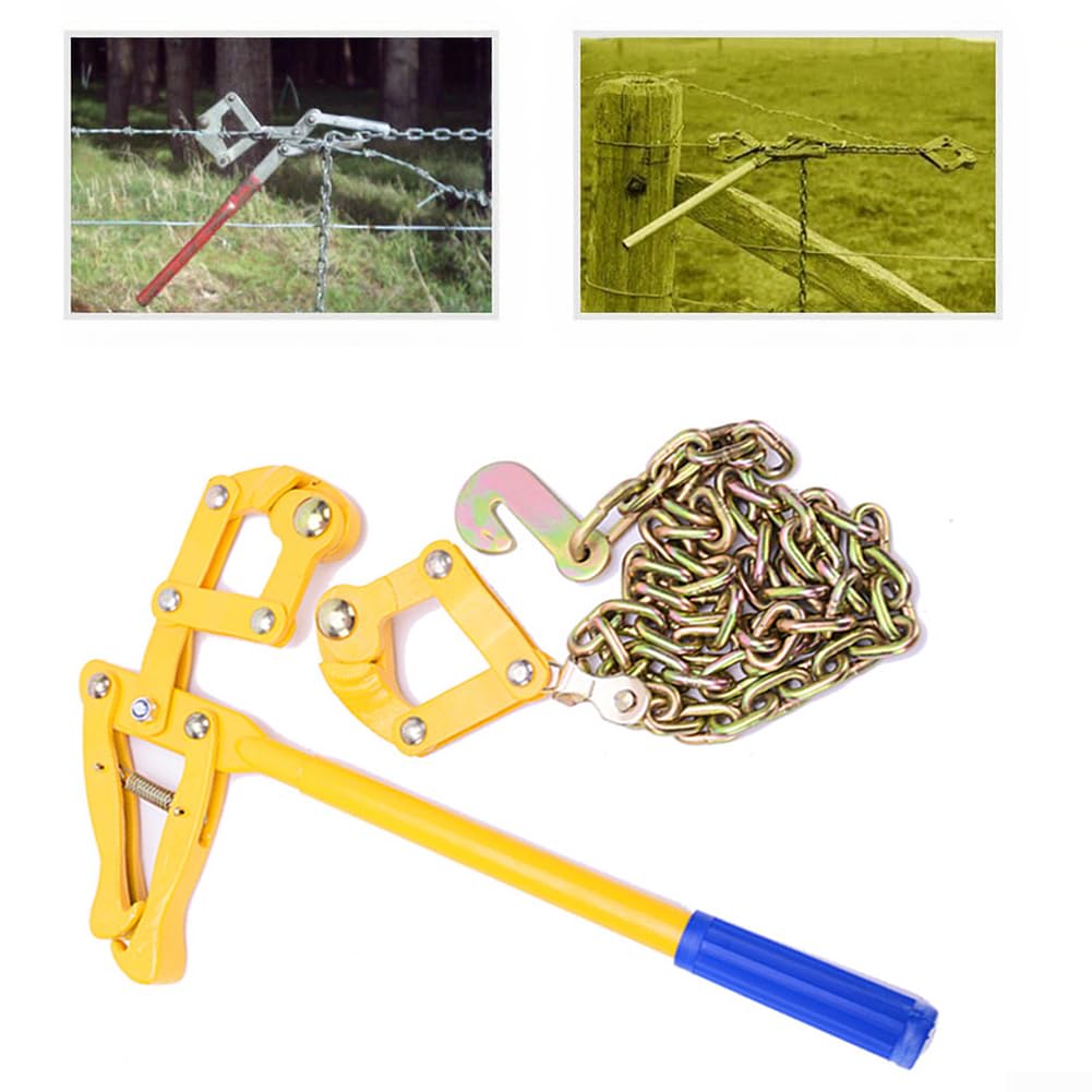 Kohlenstoffstahl Drahtspanner 1,2m für kette Robust Kohlenstoffstahl | Einhandbedienung, 1,2m für kette für Hebelwirkung, effizientes Spannen, für ideal für Zäune, einfache Handhabung