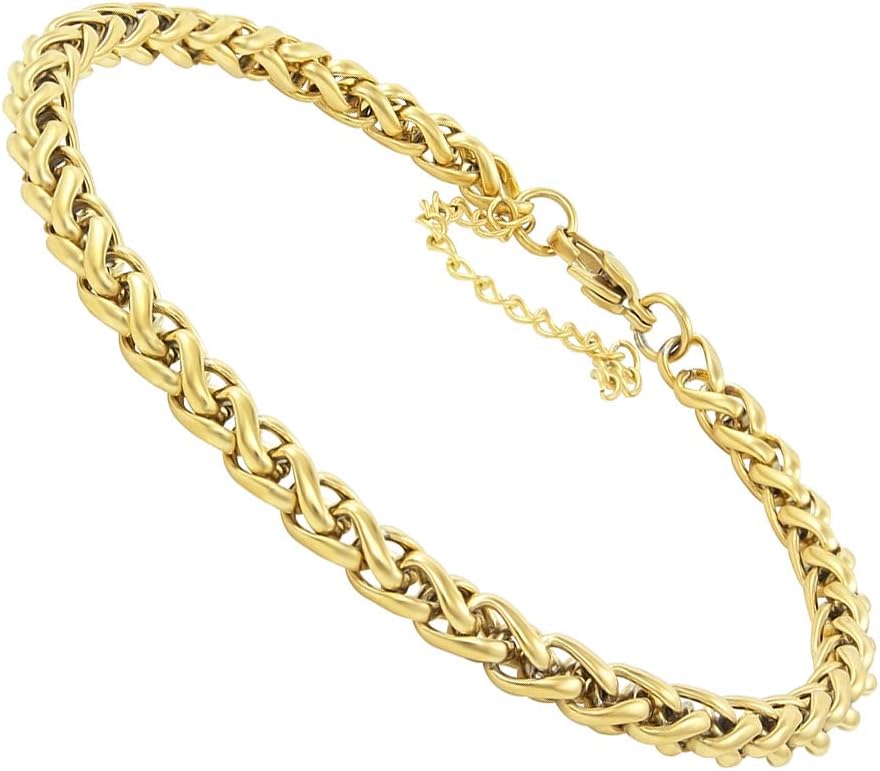 Stainless Steel Bracelet For Men & Boys, 8 inch, Metal