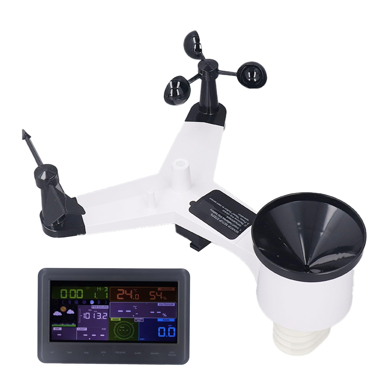 Station de surveillance météorologique, Center météo amélioré, intérieur et extérieur, écran Lcd multifonctionnel pour maison, ferme, Camping, camping-car, voyage