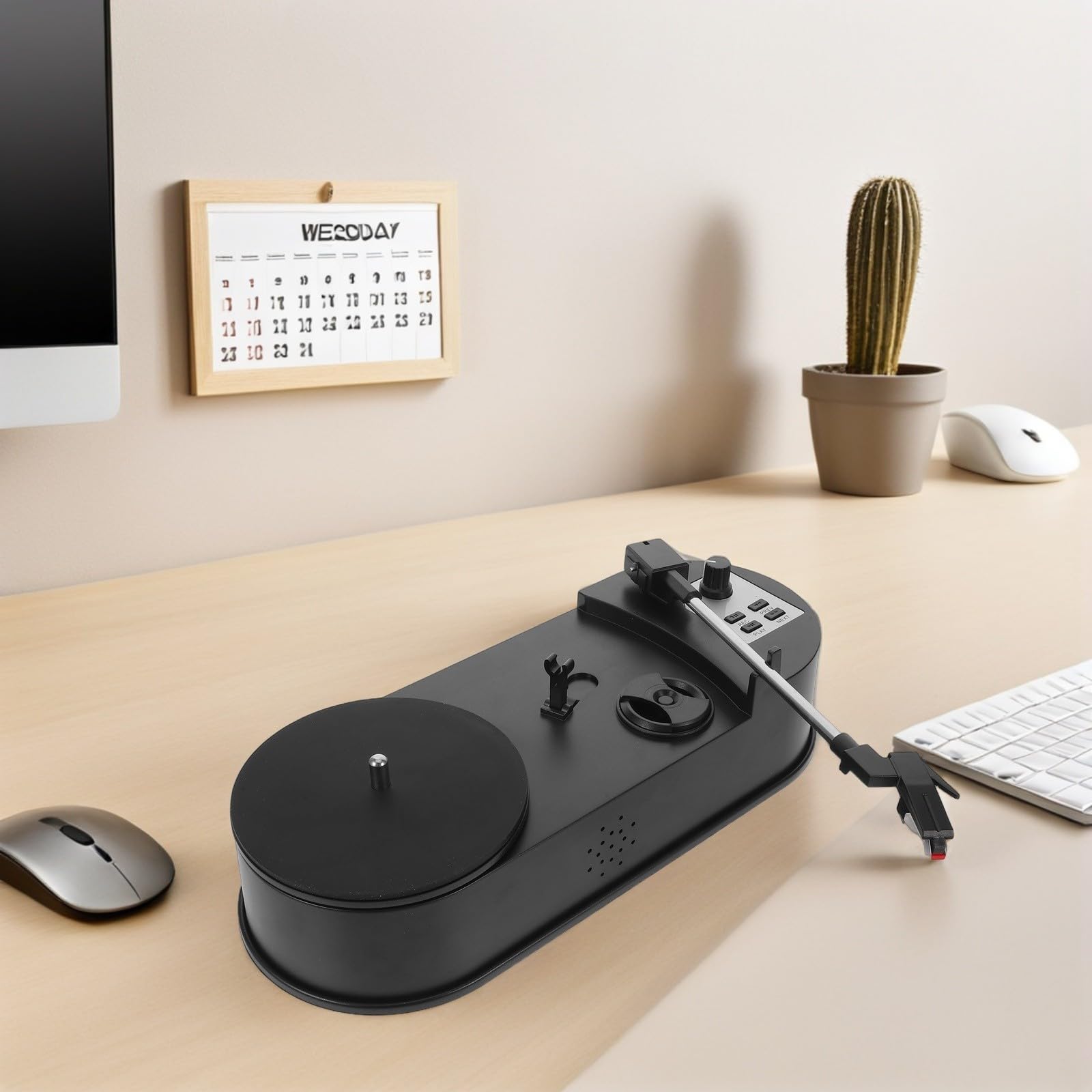 Giradischi in Vinile Nero con Controllo Intuitivo e Audio ad Alta Fedeltà, Materiale Abs, Formato di Registrazione Mp3, per Feste e Festival