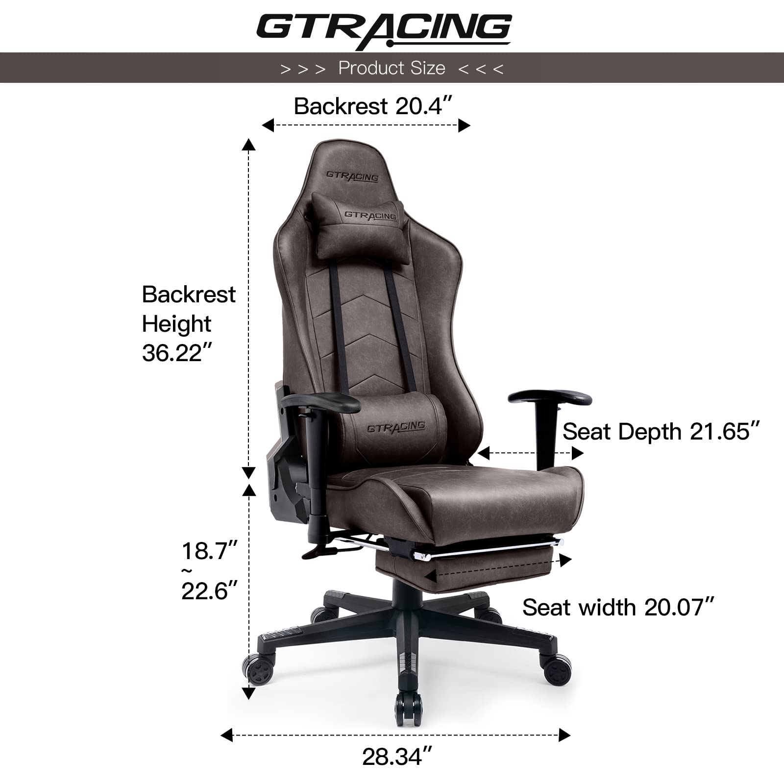 Buy Gtracing Gaming Chair with Footrest Big and Tall Office Executive