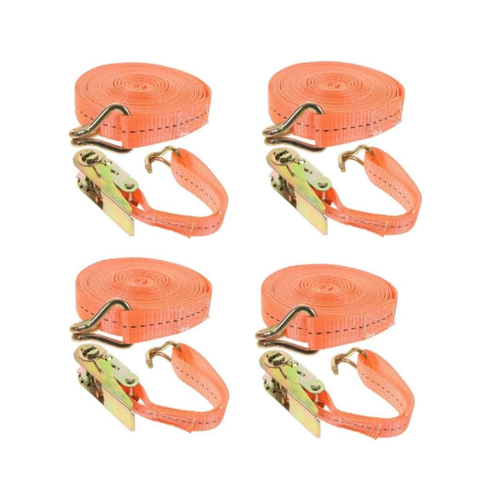Cinchas de Amarre 25 mm 800 KG Naranja Correa Trinquete DIN EN 12195-2 10M