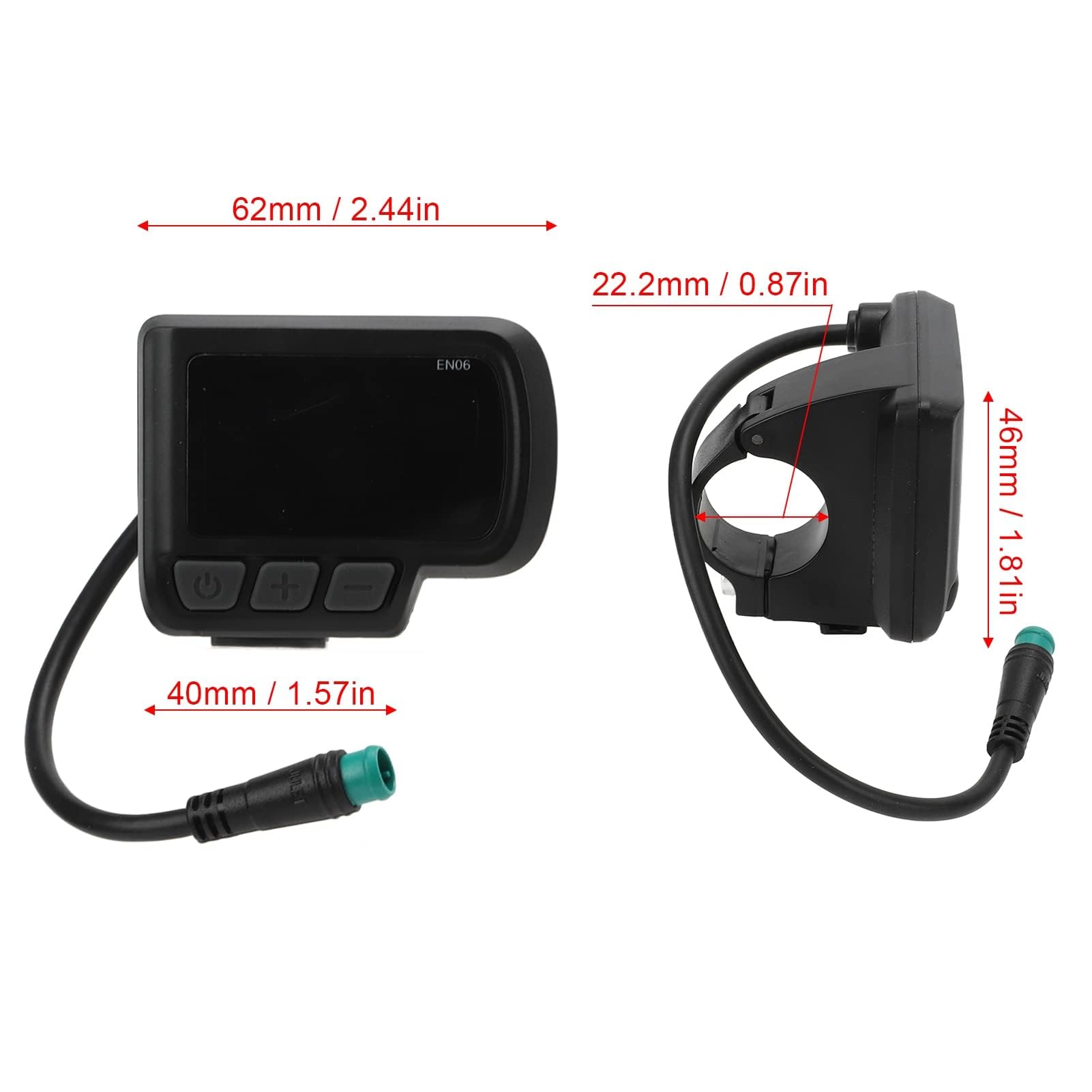 Ejoyous Display LCD per Bici Elettrica, Display per Bici Elettrica EN06 con Display della velocità di Alimentazione USB per Connettore Impermeabile per Scooter da Mountain Bike per Bici