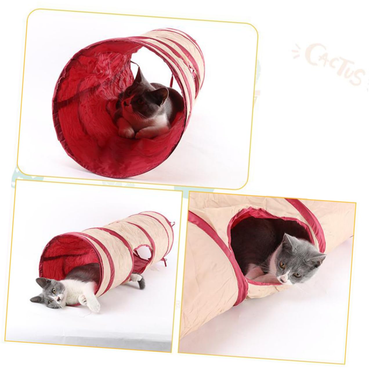 Didiseaon per Gatti Tunnel per Animali Domestici Pieghevole per Riporre Gli Oggetti Ideale per Gatti Conigli Furetti E Cuccioli.