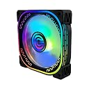 CIRCLE CG Infinity X1 ARGB Case Fan - 120mm High Performance | Computer Case Fan | ARGB Lighting Controlled Via Motherboard | Infinity Mirror Design| PWM Control, 1600 RPM, 66 CFM Airflow-Black gallery image