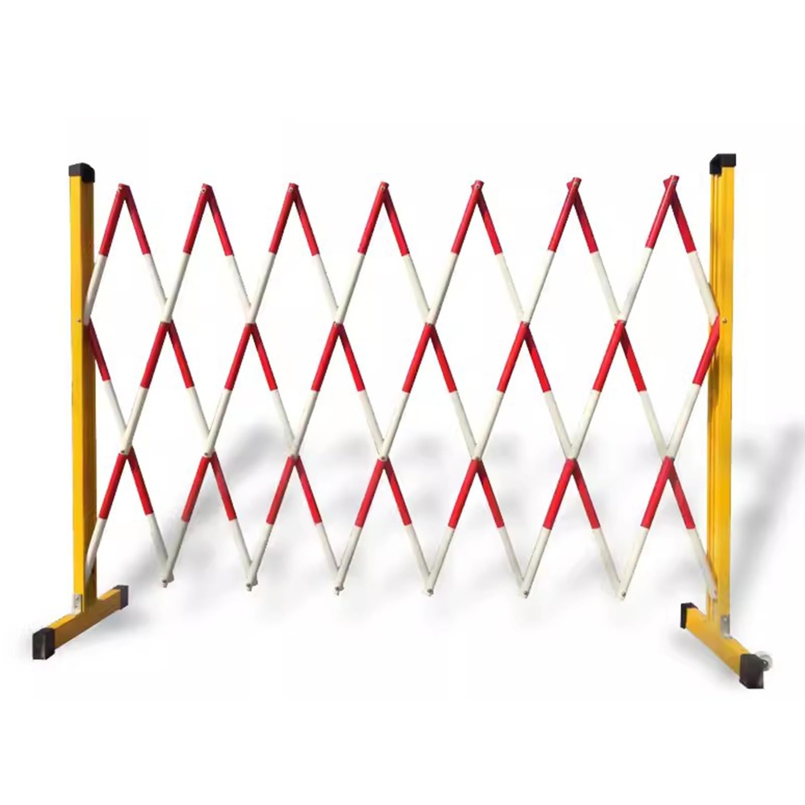 Clôture de circulation rouge barrière métallique extensible et portable pour sécurité 120x300 cm