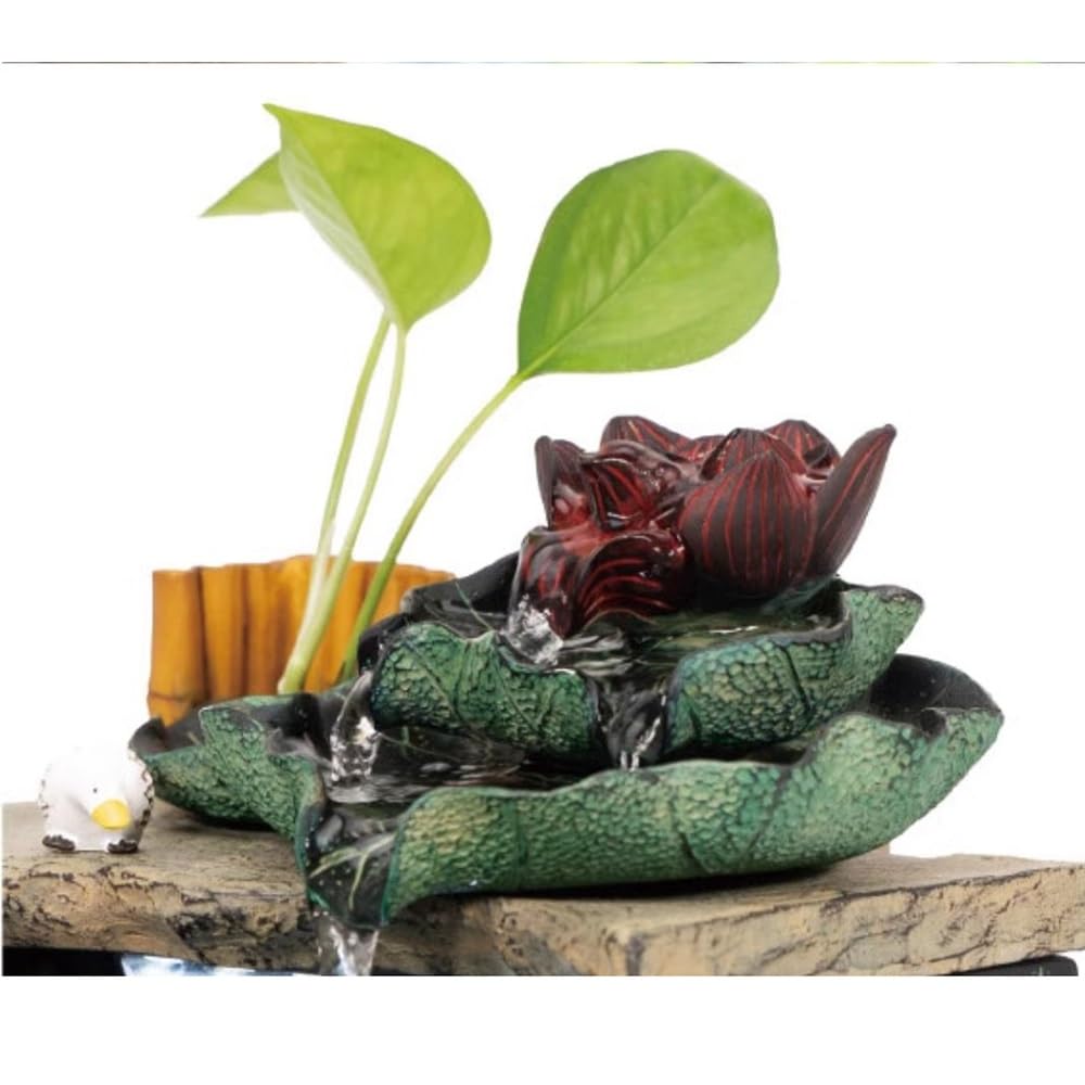 Feng Shui Fontana da tavolo Zen Scape Flow da interno, cascata con mini paesaggio autopulente interni