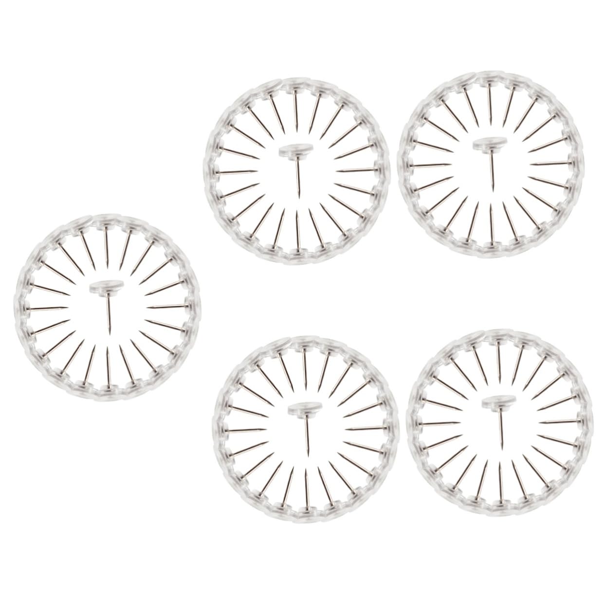 Angoily 5 Ensembles Punaises Transparentes pour Tableau De Liège Punaise À Tête Ronde Décorative pour Accrocher Photos Cartes Et Documents Accessoires De Pratiques 200 Pièces * 5