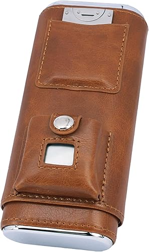 Miniatura 2 de AMANCY Deluxe Portable 3 Holder Cigar Case Set With Lighter and Cutter Great Gift Kit