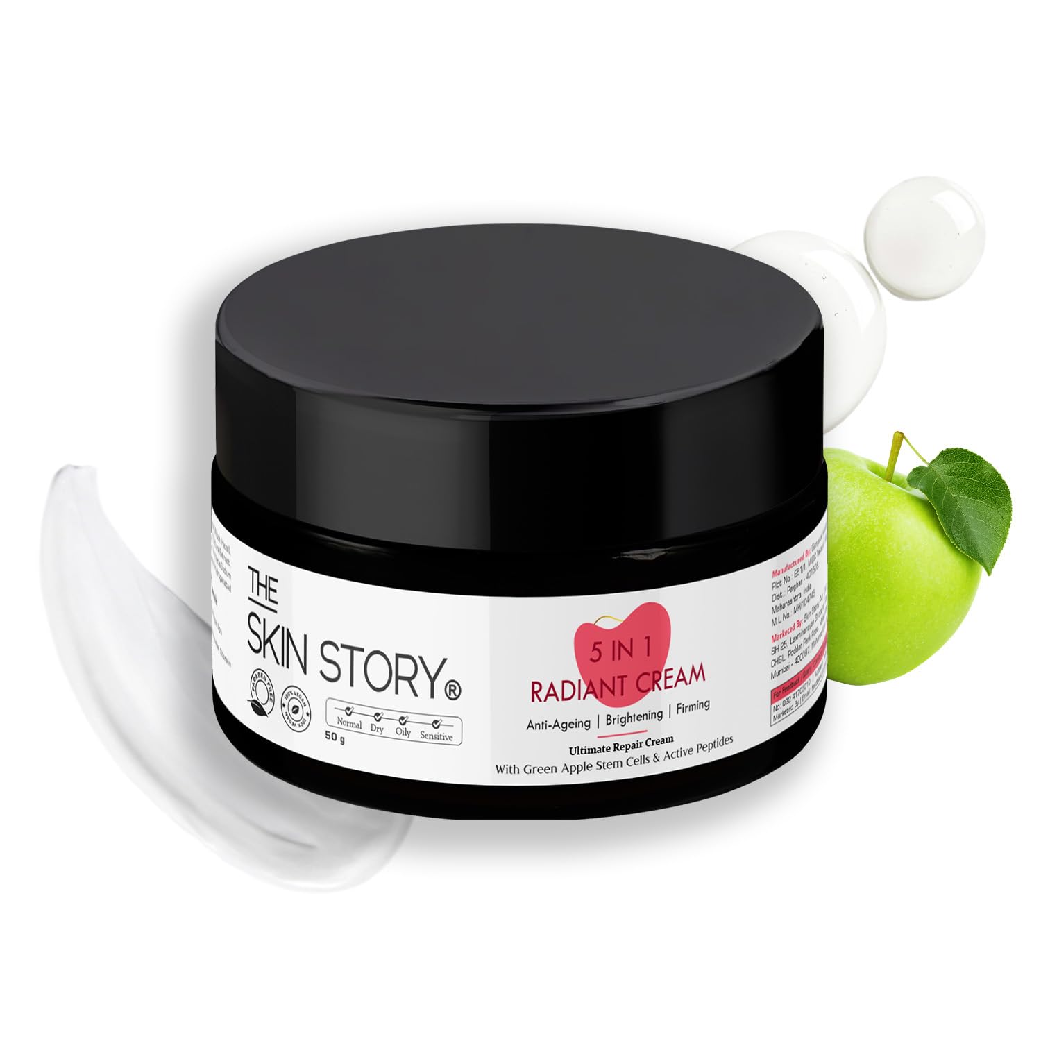 Anti Aging Radiant Night Cream for Women | Night Cream for Glowing & Radiant Skin |Fights Fine Lines & Wrinkles | For Women |With Stem Cells 45g