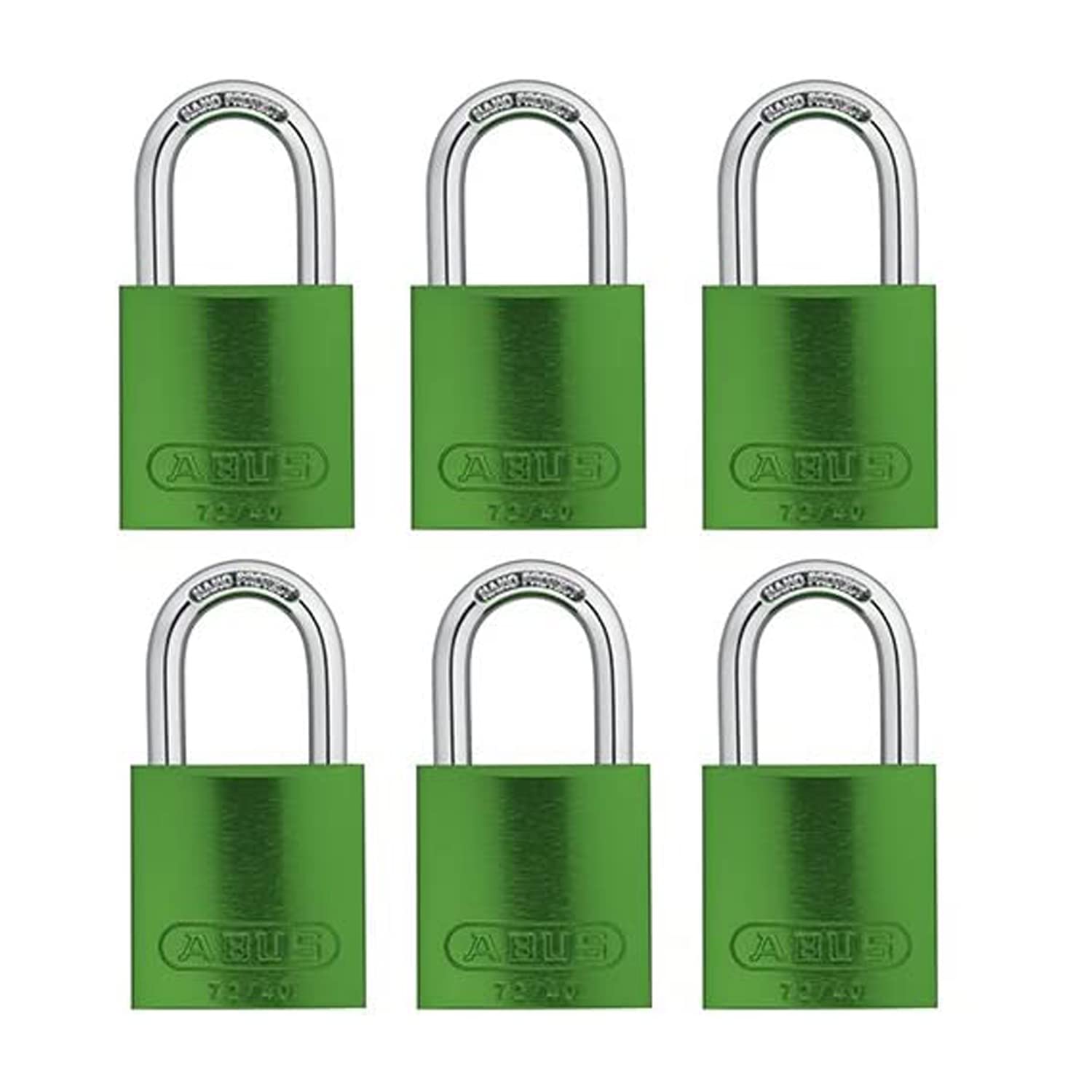 ABUS 72/40 Aluminum Safety Lockout Tagout Padlock, Keyed Alike, Green ...