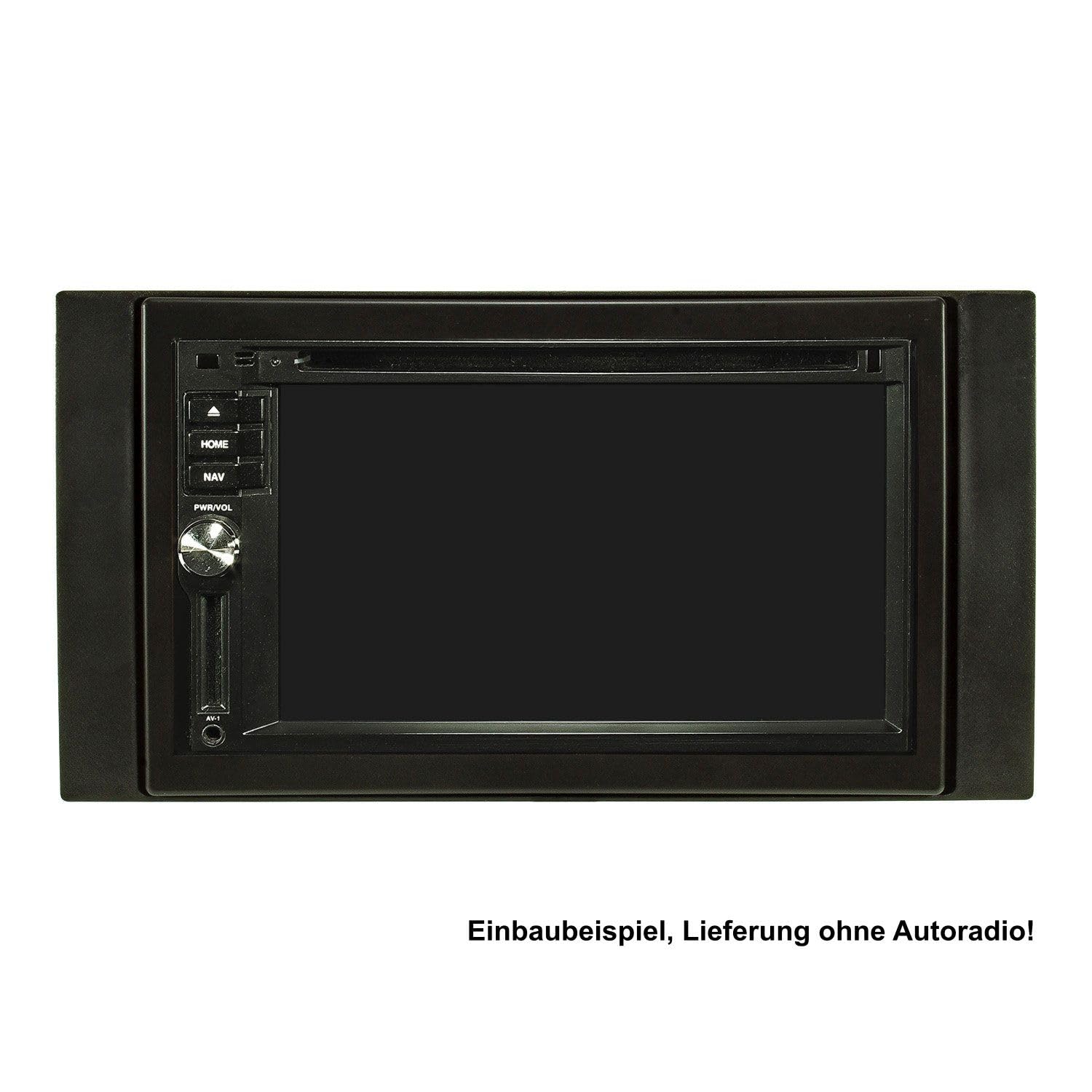 tomzz Audio 2415-072-1 Doppel DIN Radioblende Set kompatibel mit Ford Focus 2 Fiesta C-Max S-Max Galaxy Mondeo Kuga Transit schwarz mit Quadlockadapter ISO Antennenadapter ISO DIN Entriegelungsbügel