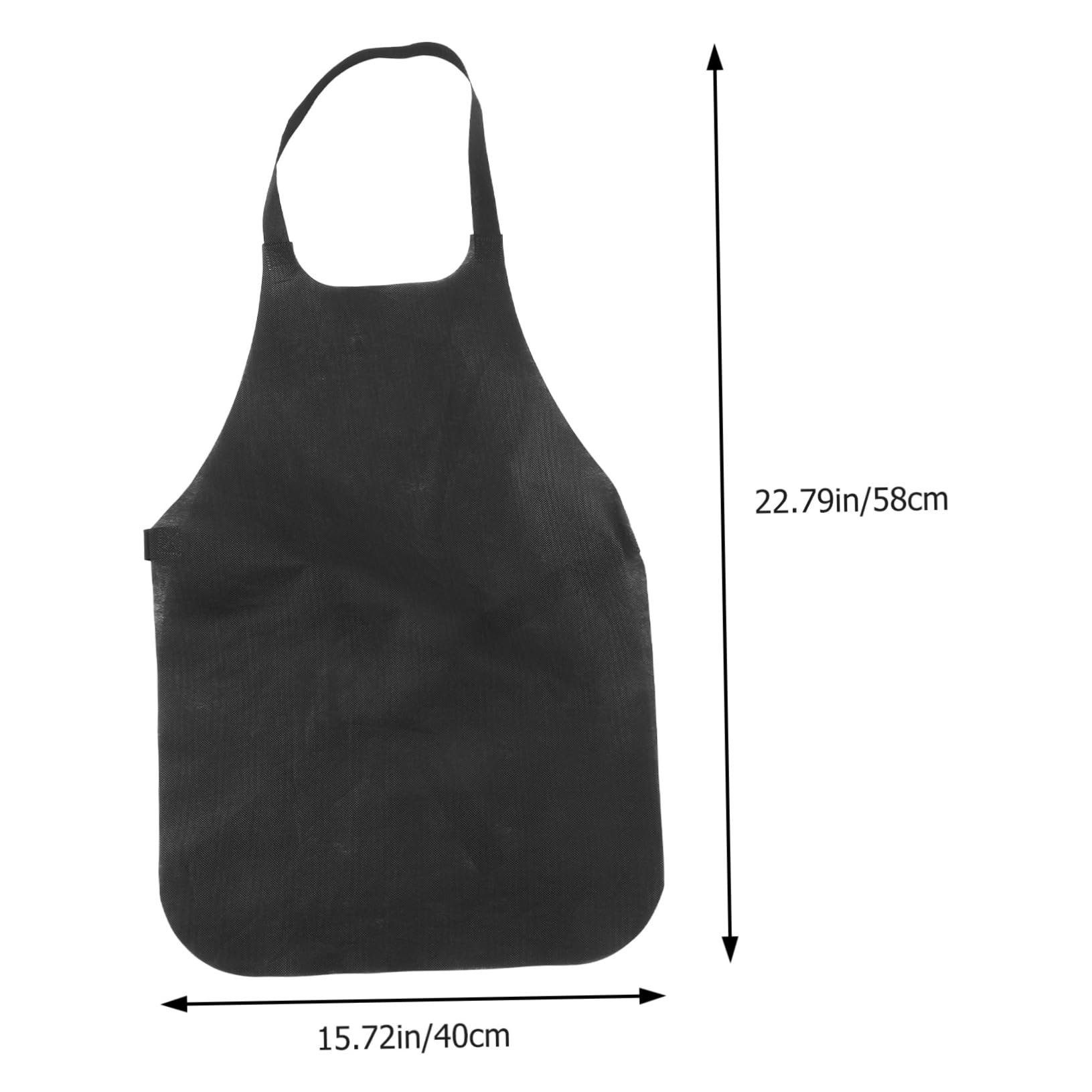 IWOWHERO 11pc Black Non-woven Bbq Cooking Apron Disposable Fanny Thickened Oil Proof for Home