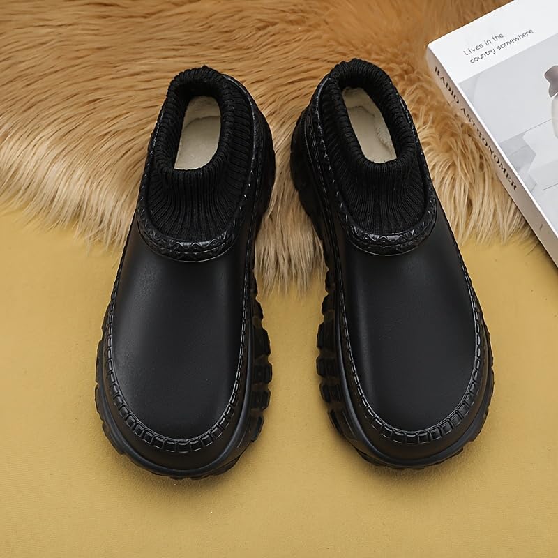 Women's Chef Shoes - Simple Design, Warm in Winter Design, Thick-Soled Casual Style, Kitchen Work Shoes