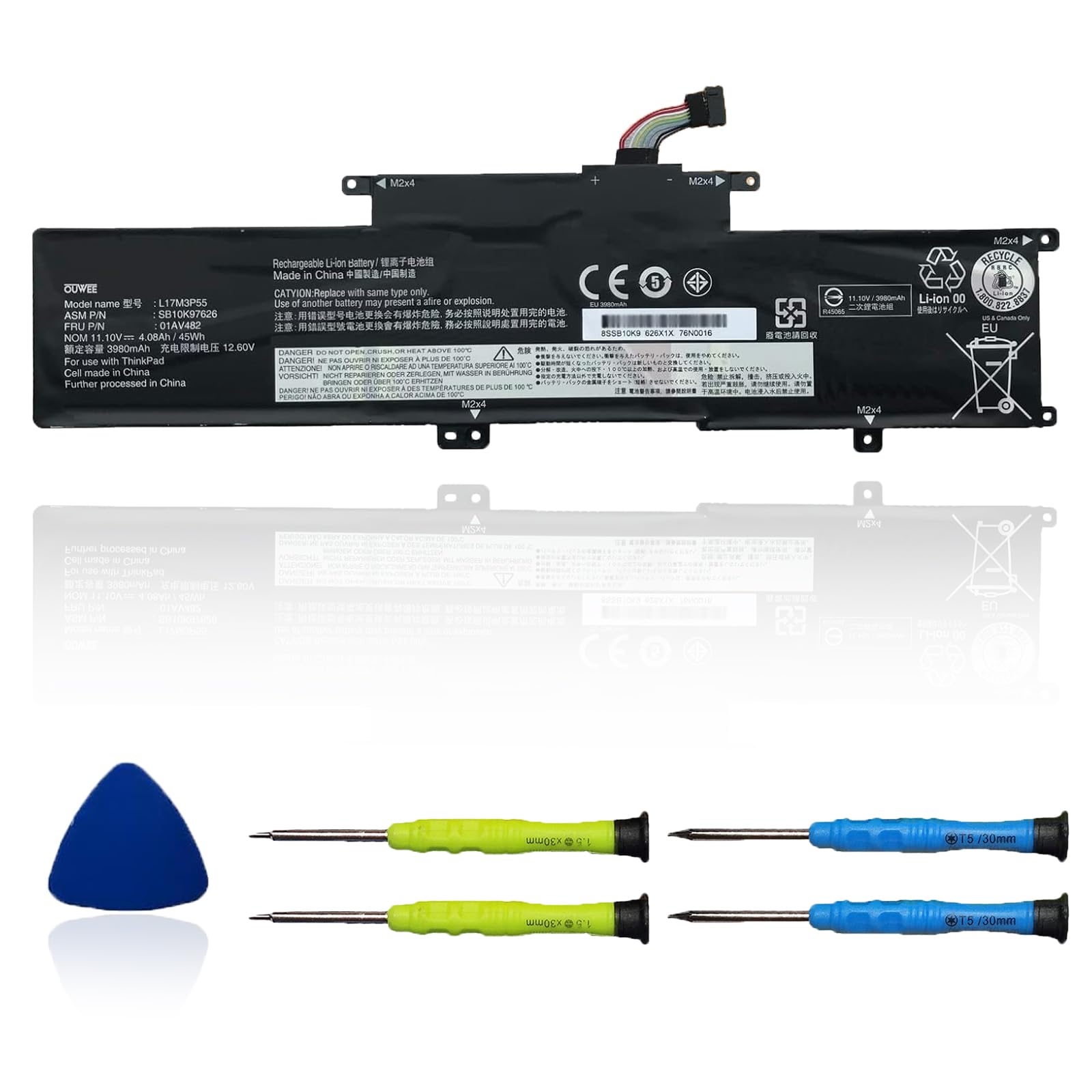 Amazon.com: OUWEE L17M3P55 Laptop Battery Compatible with Lenovo