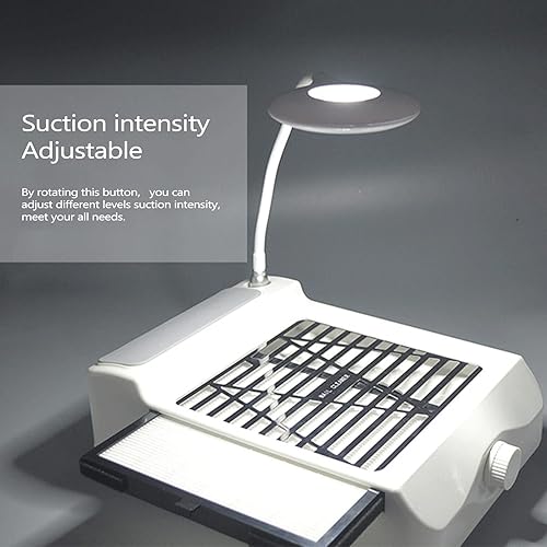 Miniatura 6 de BQAN Colector de polvo de uñas para salón de uñas, extractor de 60 W, colector de polvo al vacío, potente ventilador de uñas, con 1 cepillo de polvo