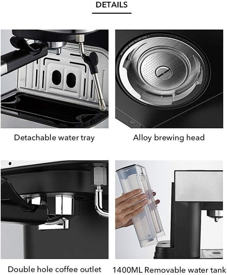 Coffee Machine, Espresso Machines Pump Coffee Machine, Small Commercial Semi-automatic Coffee Machine, Can Make A Variety Of Coffee Drinks, 950w, 1.4L