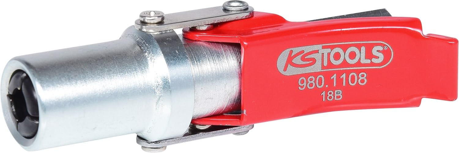 KS Tools 980.1108 Acople rápido Quick-Lock para pistolas de engrase, 1/8"