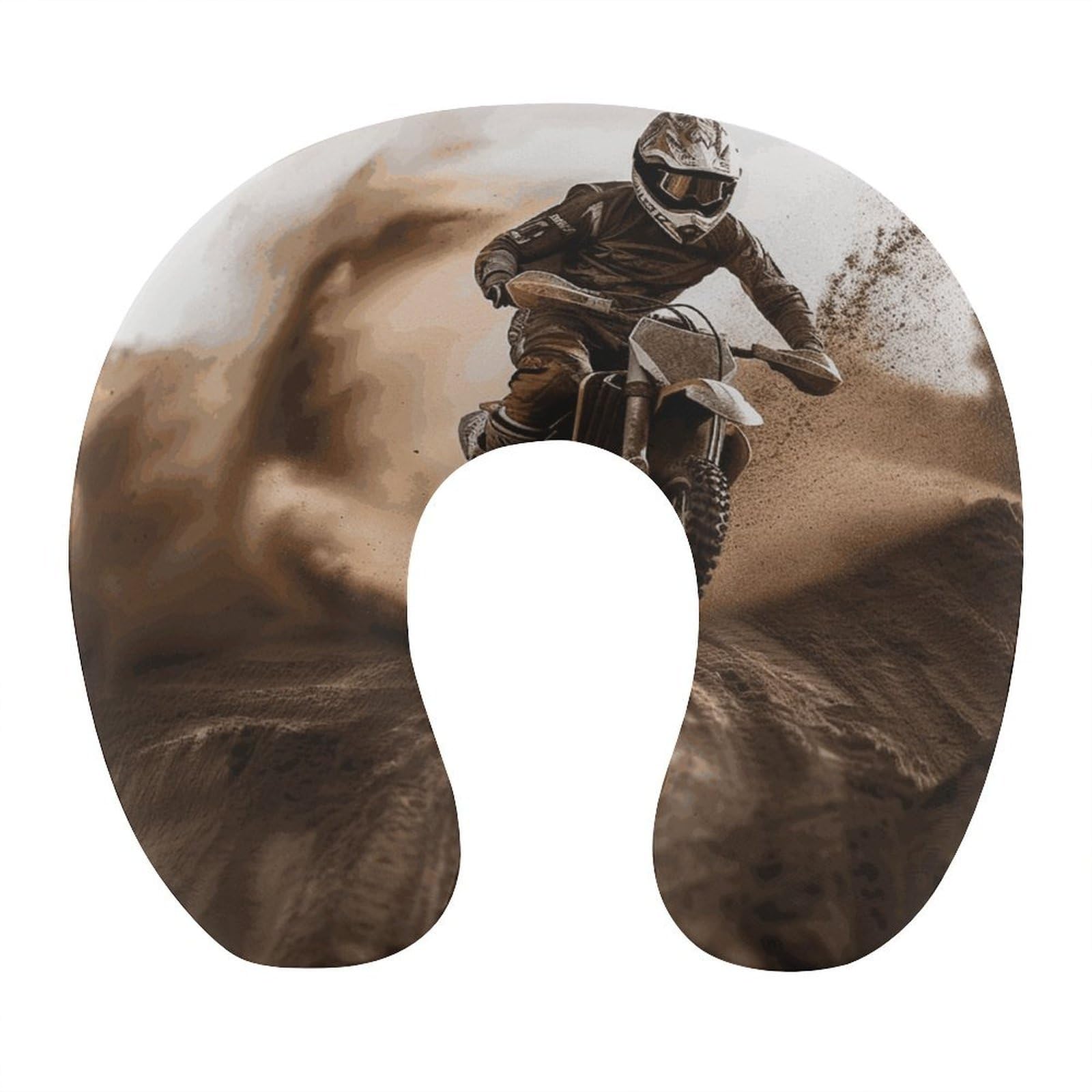 FekiLoot Motocross Travel Pillow,U Shaped Office Napping Pillow Support Neck and Head Comfortable Travel Neck Pillow U Shape Sleeping Essentials for Long Haul Flights