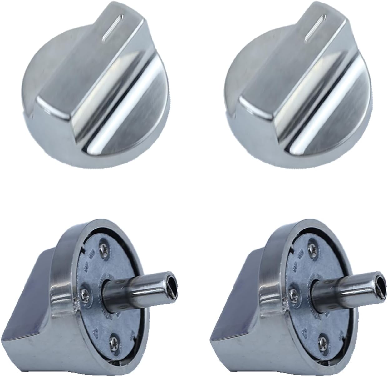Gas Stove Knobs for Whirlpool Range - W11517334 Replacement 4-Pack - Fits W10850033, W11122869, W11458842 - Compatible with Cooktop Oven Models WEG745H0FS0 WEG515S0FS0- Durable & Heat Resistant