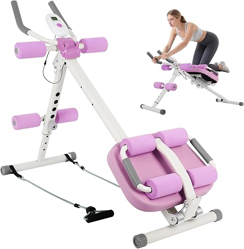 FAHKNS Máquina de entrenamiento abdominal ajustable 6 en 1, equipo multifuncional de entrenamiento abdominal para gimnasio en casa, ejercicio de