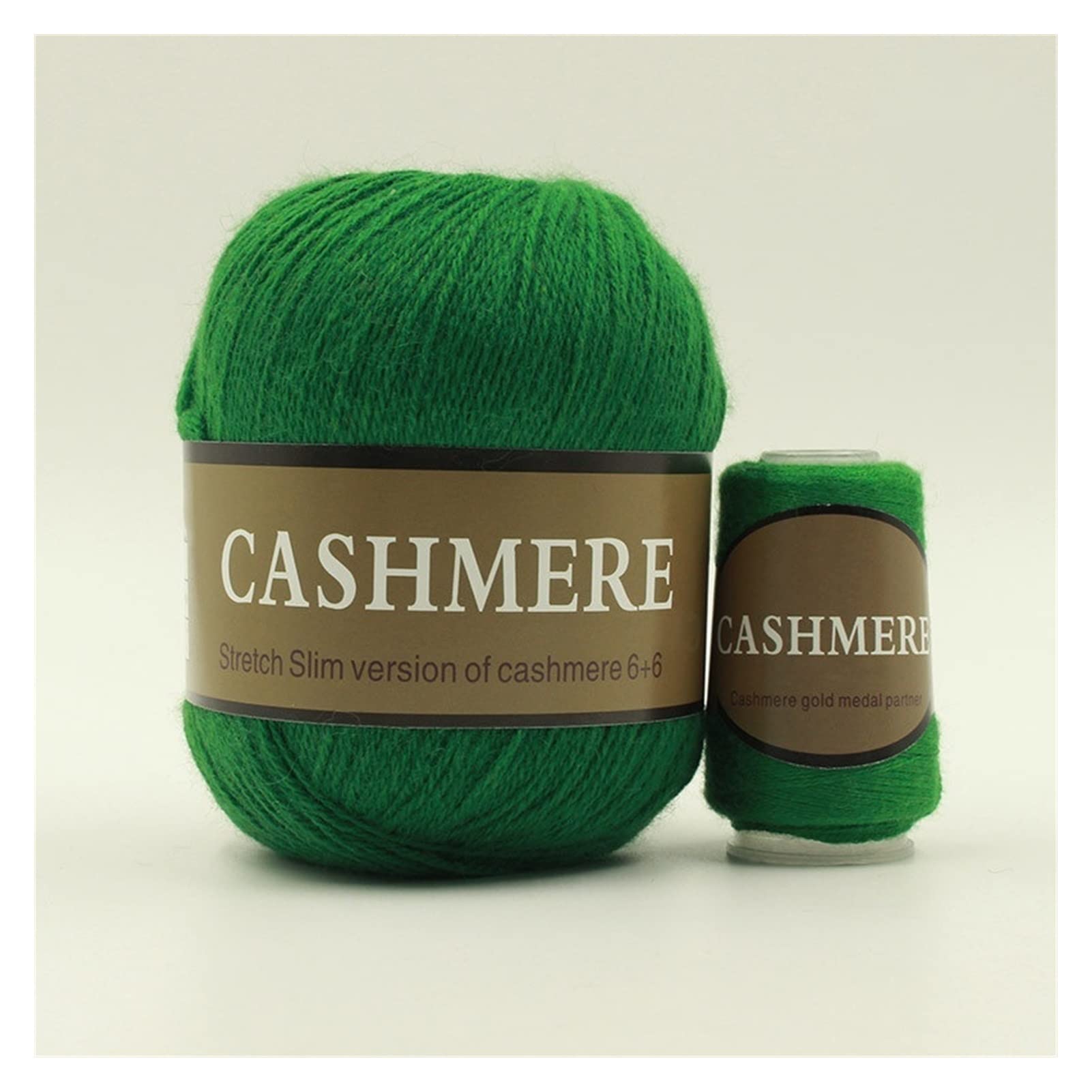 (300g / lot) 6 + 6 Laine de cachemire peignée for tricoter Machine à la main Tricoter Cachemire Tisser les files sans fil laine (Color : 2938 Bright green)