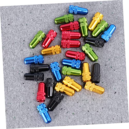 30 piezas tapas de válvula de neumáticos para bicicleta de aleación de aluminio estilo francés anodizado miniatura 2