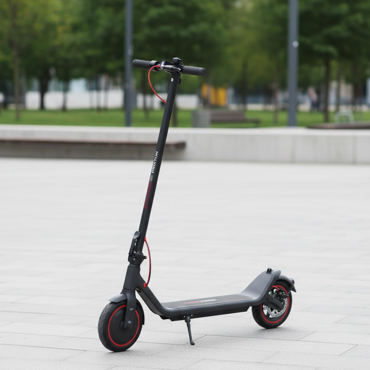 PRIXTON Patinete Eléctrico Plegable Eco Move, Homologado DGT, Bluetooth y App Móvil, Velocidad Máxima de 24km/h, Autonomía de 22.5 km, Ruedas de 8.5”