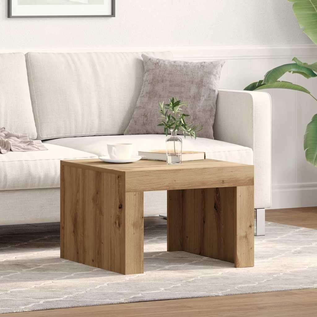 vidaXL Table Basse Chêne Artisanal 50 x 50 x 35 cm Bois d'ingénierie, Table Basse Moderne, Design Élégant, Bois Ingénierie, Surfaces Pratiques, Meuble Polyvalent, Décoratif