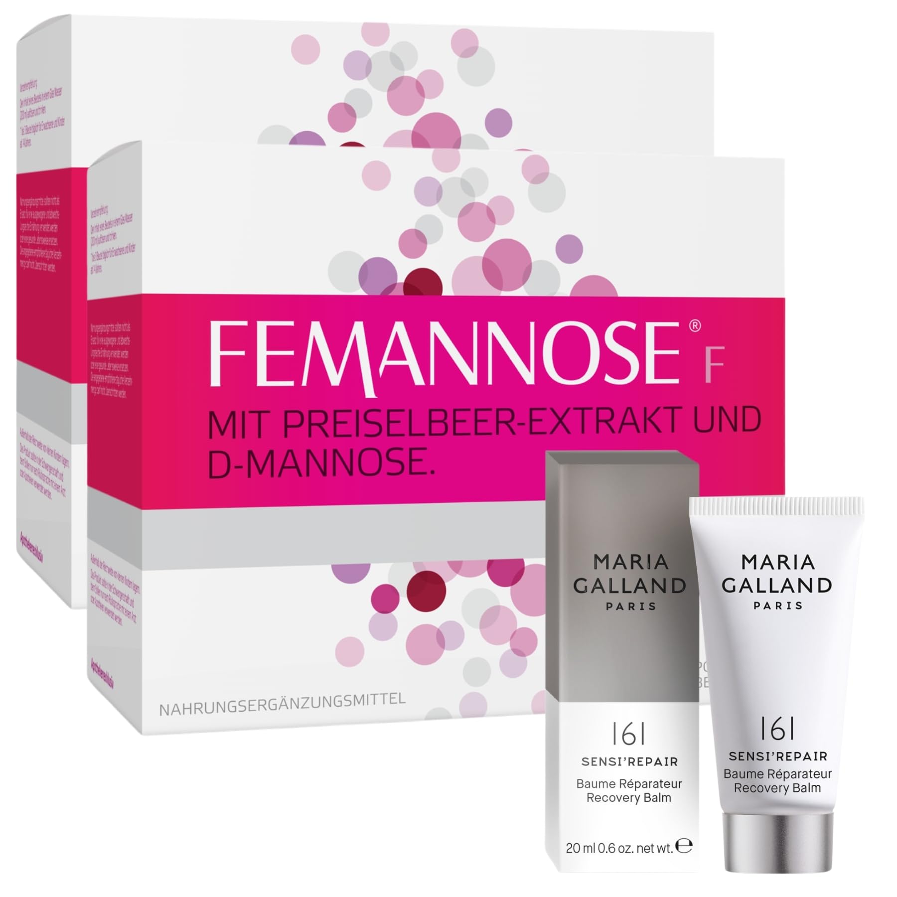 FEMANNOSE® F | Mit Preiselbeer-Extrakt | 2x 30 Sachets + gratis Pflege