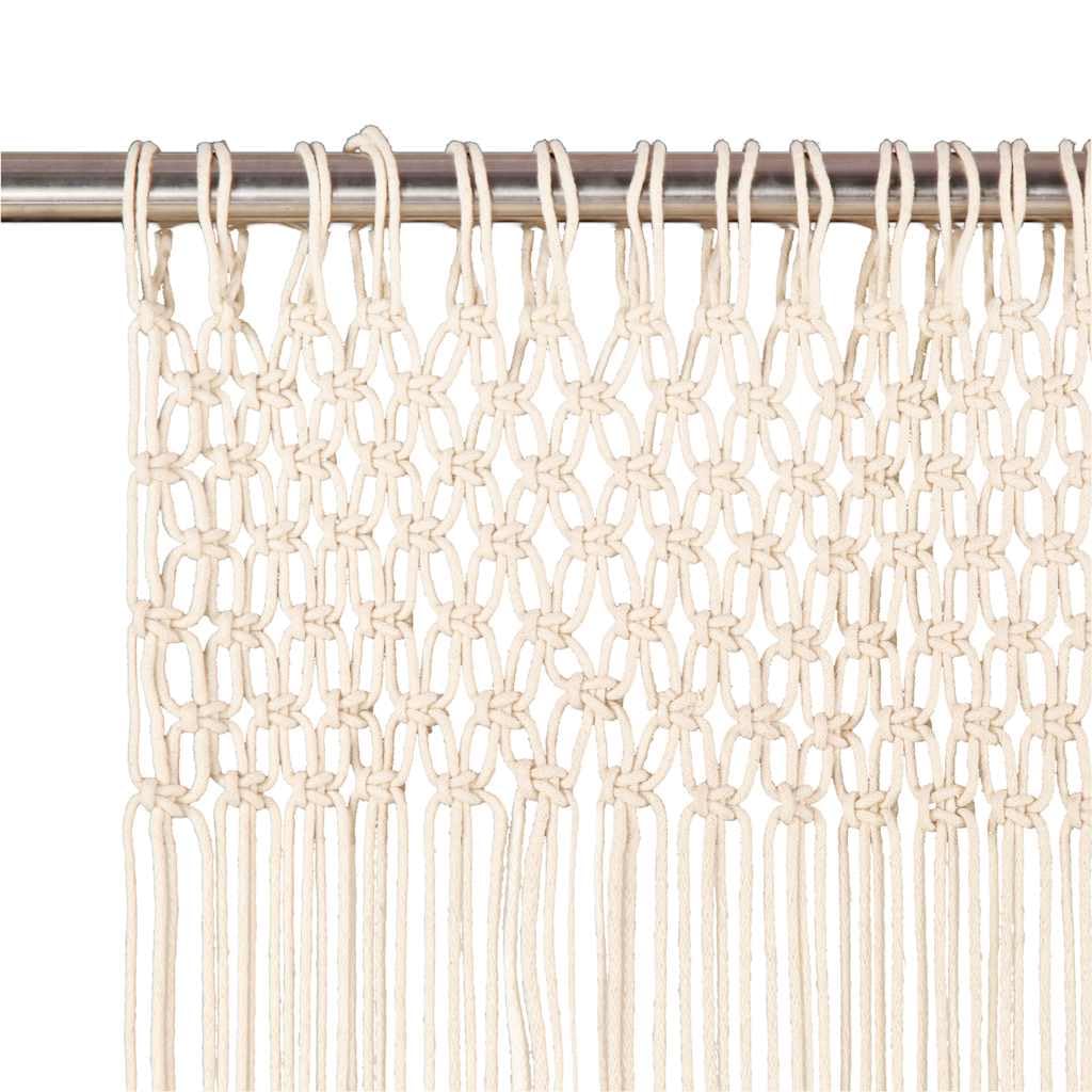 Rideau en macramé 140x240 cm Coton Salon A | Thermique Isolant Lumiere et Anti Chaleur Rideau Fenêtre pour Chambre et Intérieur