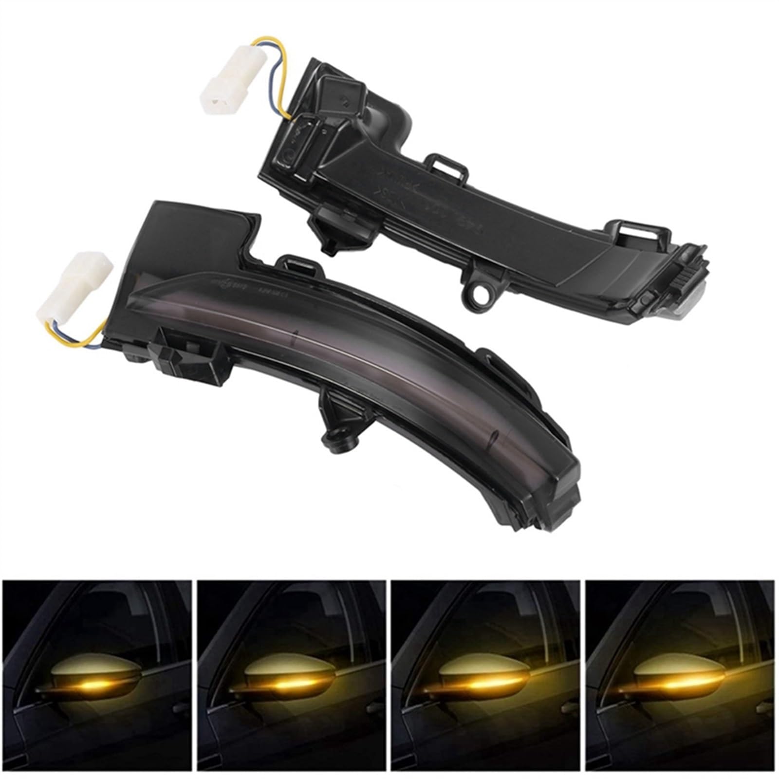 espejo lateral indicador Compatible Con VW Para T-Roc Para T-corss 2018 2019 2020 Luz Intermitente De Señal Giro Dinámica Para Coche Indicador Intermitente Espejo Lateral Intermitente Para Coche