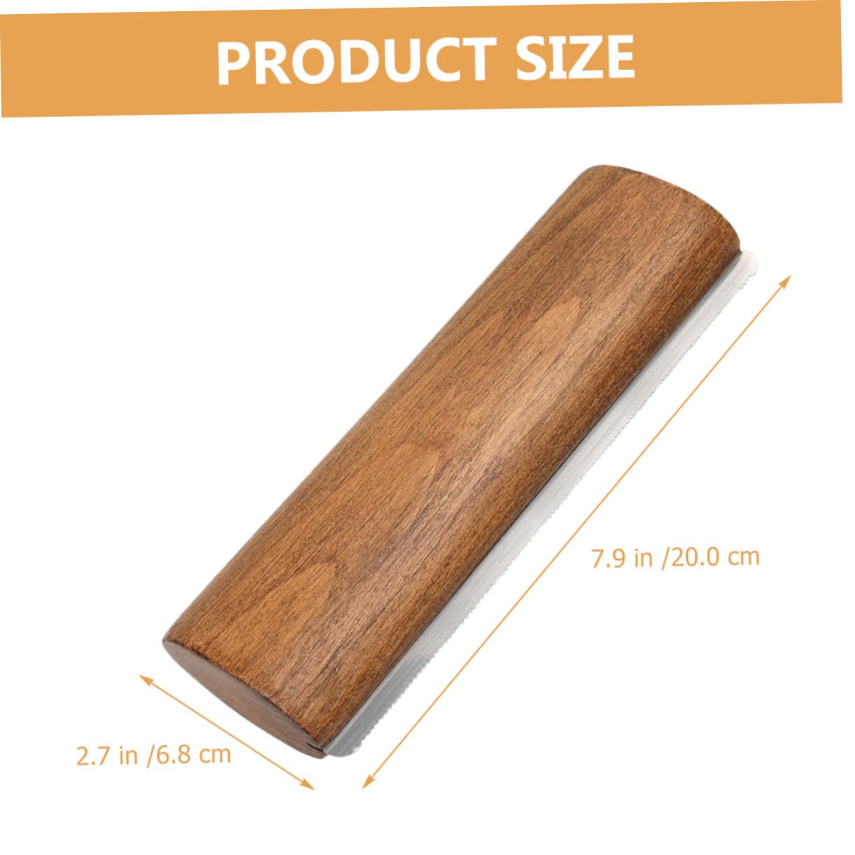 Pferdepflegeschaber mit Ergonomischem Griff, 20cm Holz und Metall