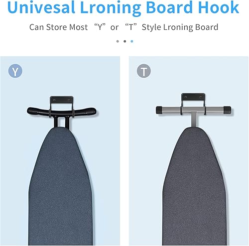 Miniatura 3 de BiJun Soporte de pared para tabla de planchar, colgador para tabla de planchar, soporte para tabla de planchar, soporte para tabla de planchar,