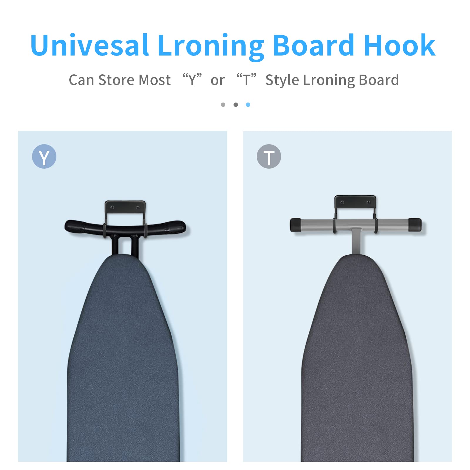 Supporto Parete Per Asse Da Stiro BiJun - Gancio Porta Asse Bianco, Per Asse A T O Y, Anche Per Asciugamani - Foto 9