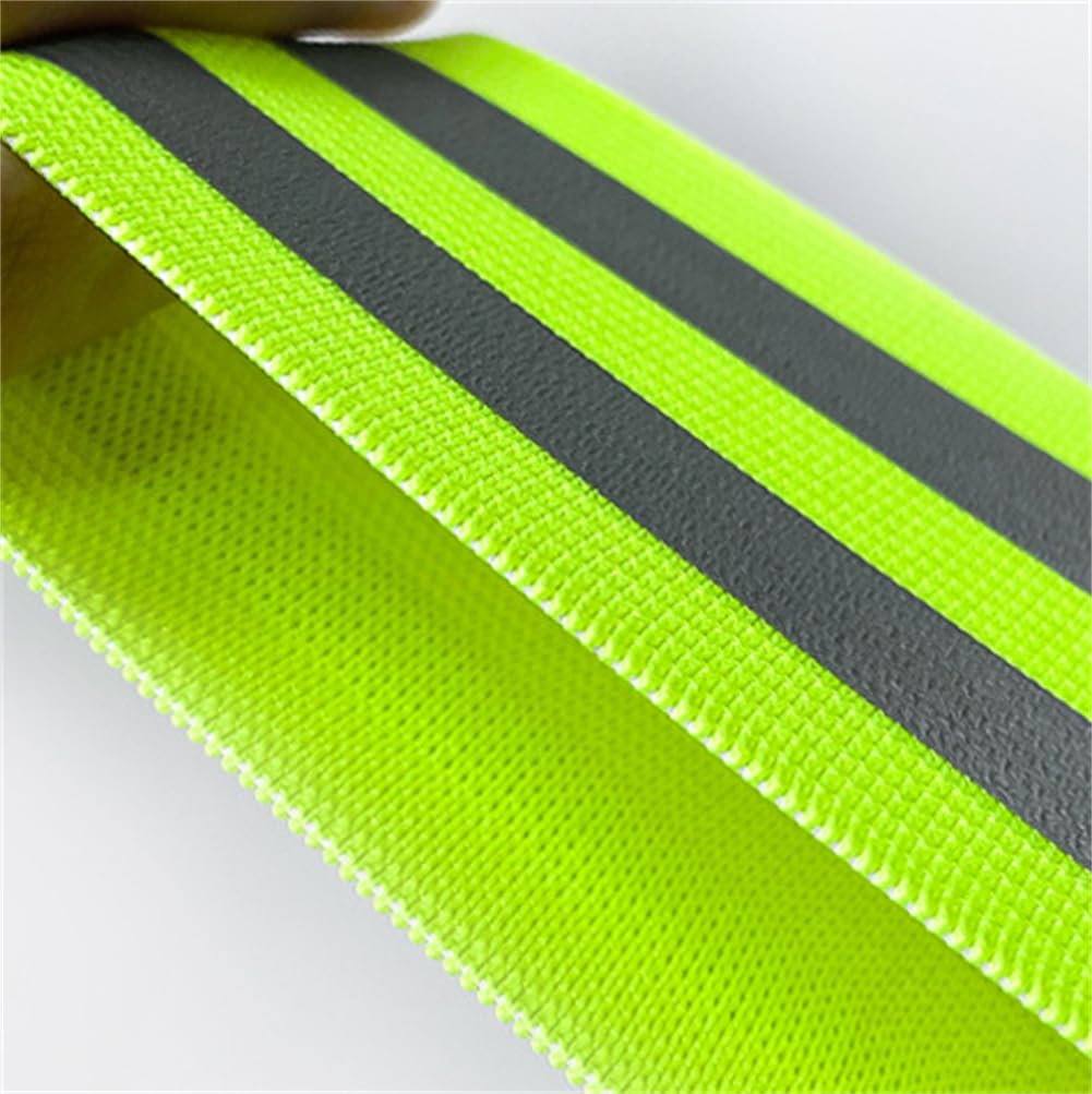 Lot de 2 bandes réfléchissantes pour poignet, bras, cheville, jambe, haute visibilité, bande réfléchissante de sécurité pour les promenades nocturnes, le cyclisme et la course à pied